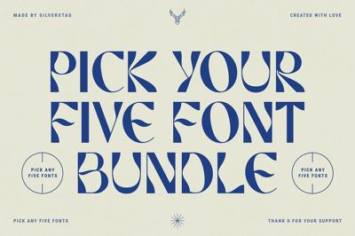 Pick Your Own Five Font Bundle Free Download