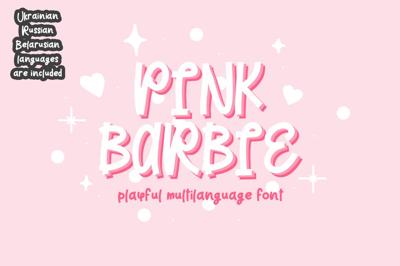 Pink Barbie playful font Free Download