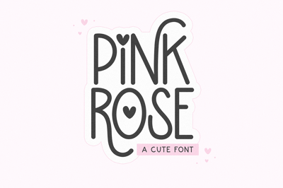 Pink Rose | Cute Valentine Font Free Download