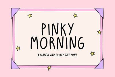 PINKY MORNING | Cool Tall Font Free Download