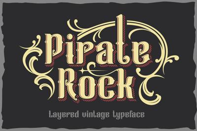 Pirate rock - vintage layered font Free Download