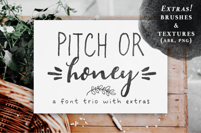 Pitch or Honey font trio Free Download