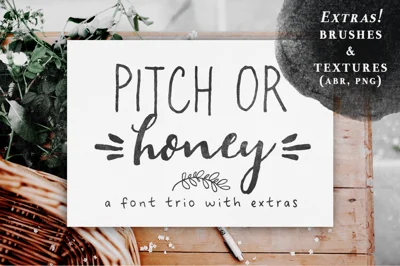 Pitch or Honey font trio