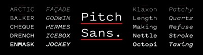 Pitch Sans Font