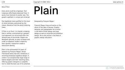 Plain Font