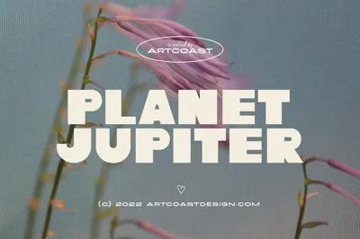 Planet Jupiter - Bold Retro Font