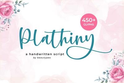 Plathiny - a handwritten script Free Download