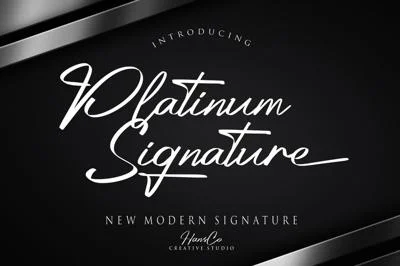 Platinum Signature Font