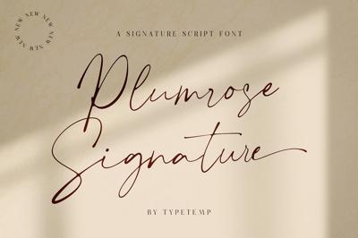 Plumrose Signature Script Font Free Download