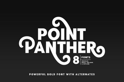 Point Panther (8 BOLD FONTS) Free Download