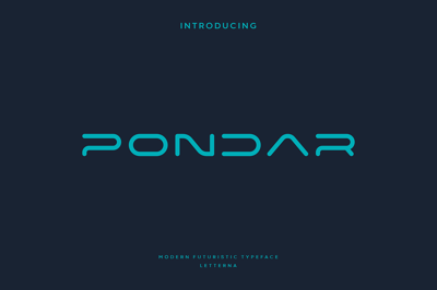 Pondar - Modern Futuristic Typeface Free Download