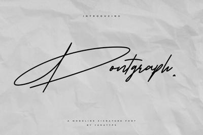 Pontgraph Font | Monoline Signature Free Download