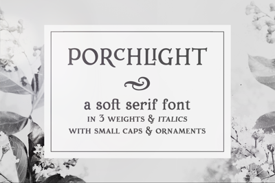 Porchlight classic serif font Free Download