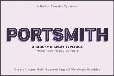 Portsmith Versatile Inline Font Free Download