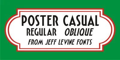 Poster Casual JNL Font