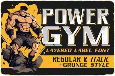 Power Gym Layered Font
