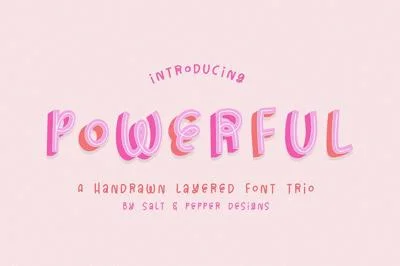 Powerful Layered Font
