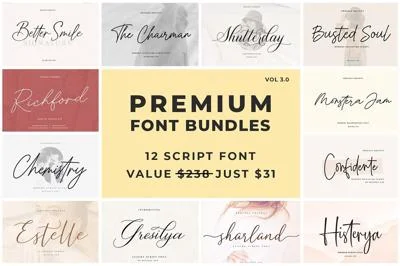 Premium Font Bundles Sale Vol 3.0