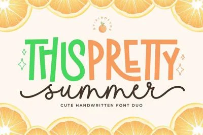 Pretty Summer - Cute Fonts Duo