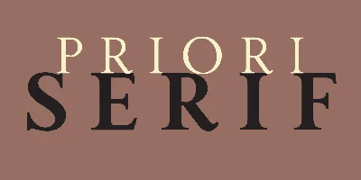 Priori Serif Font