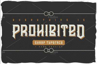 Prohibited typeface Free Download