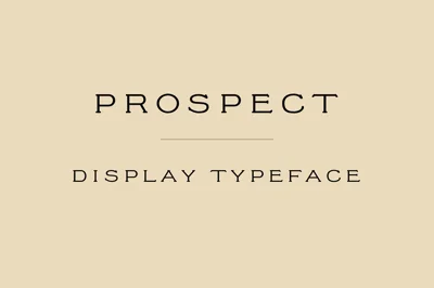 Prospect, Display font