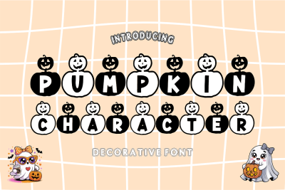 Pumpkin Character - Decorative Font