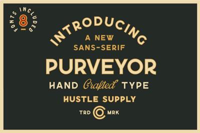 Purveyor - 8 Fonts Included Free Download