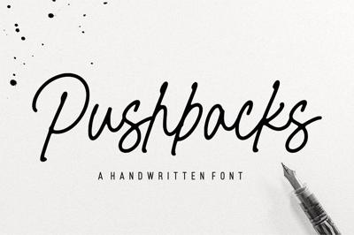 Pushbacks - Handwritten Font Free Download