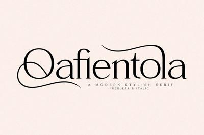 Qafientola A Modern Stylish Serif Free Download