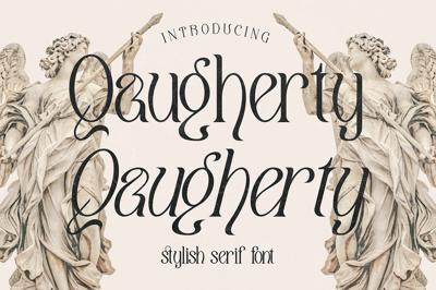 Qaugherty Stylish Serif Font Free Download