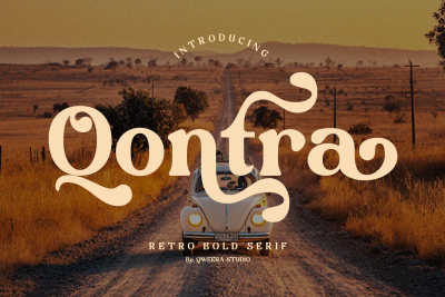 Qontra - Retro Vintage Bold Serif Font