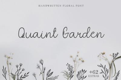 Quaint Garden Floral Font +EXTRAS Free Download