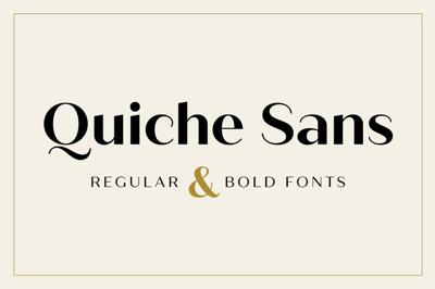 Quiche Sans Regular & Bold Fonts Free Download