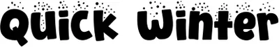 Quick Winter Font
