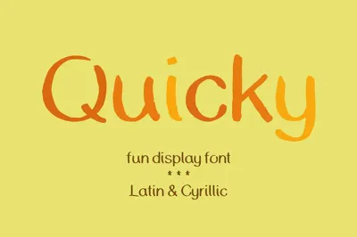 Quicky - fun handwritten font Free Download