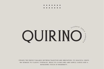 Quirino - Serif Typeface Free Download