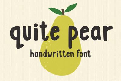 Quite Pear - A Fun Handwritten Font Free Download