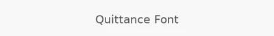 Quittance Font