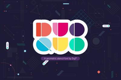 Quo Duo-Geometric display typeface Free Download