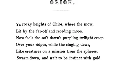 R H Horne Orion Font