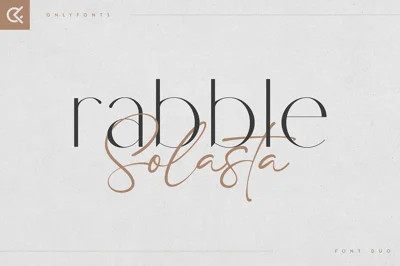 Rabble & Solasta - modern font duo