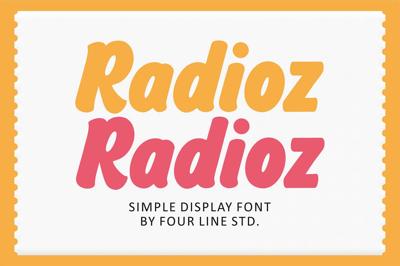 Radioz – Simply Playful Display font Free Download