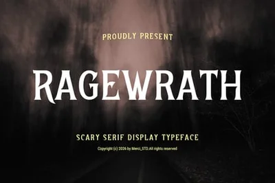 Ragewrath Scary Serif Display Font