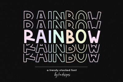 Rainbow | Stacked Font Free Download