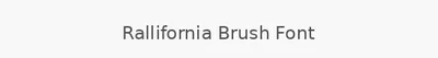 Rallifornia Brush Font