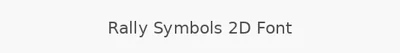 Rally Symbols 2D Font