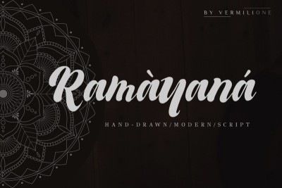 Ramayana Hand Drawn Modern Script Font