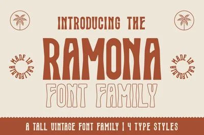 Ramona Typeface | Vintage Font