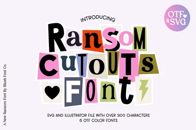 RANSOM CUTOUTS Font and SVG Letters
